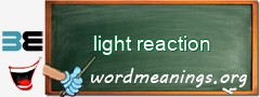 WordMeaning blackboard for light reaction